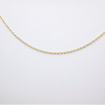Chaîne 45 cm Or Jaune 750 - 18 carats Maille Forçat Rond 1.40 grammes