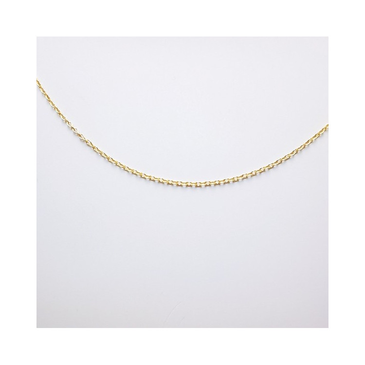 Chaîne 45 cm Or Jaune 750 - 18 carats Maille Forçat Rond 1.40 grammes