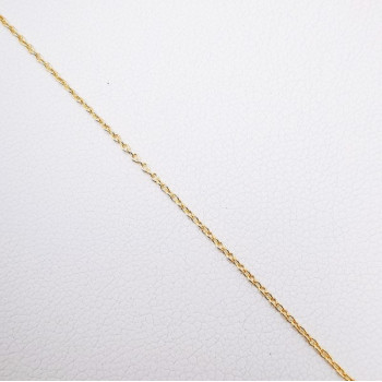 Chaîne 45 cm Or Jaune 750 - 18 carats Maille Forçat Rond 1.40 grammes