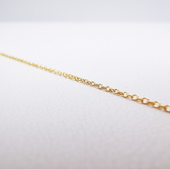 Chaîne 45 cm Or Jaune 750 - 18 carats Maille Forçat Rond 1.40 grammes