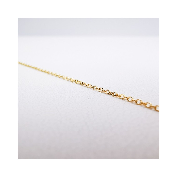Chaîne 45 cm Or Jaune 750 - 18 carats Maille Forçat Rond 1.40 grammes