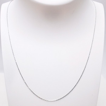 Chaîne 45 cm Or Blanc 750 - 18 carats Maille Forçat 1.20 Grammes