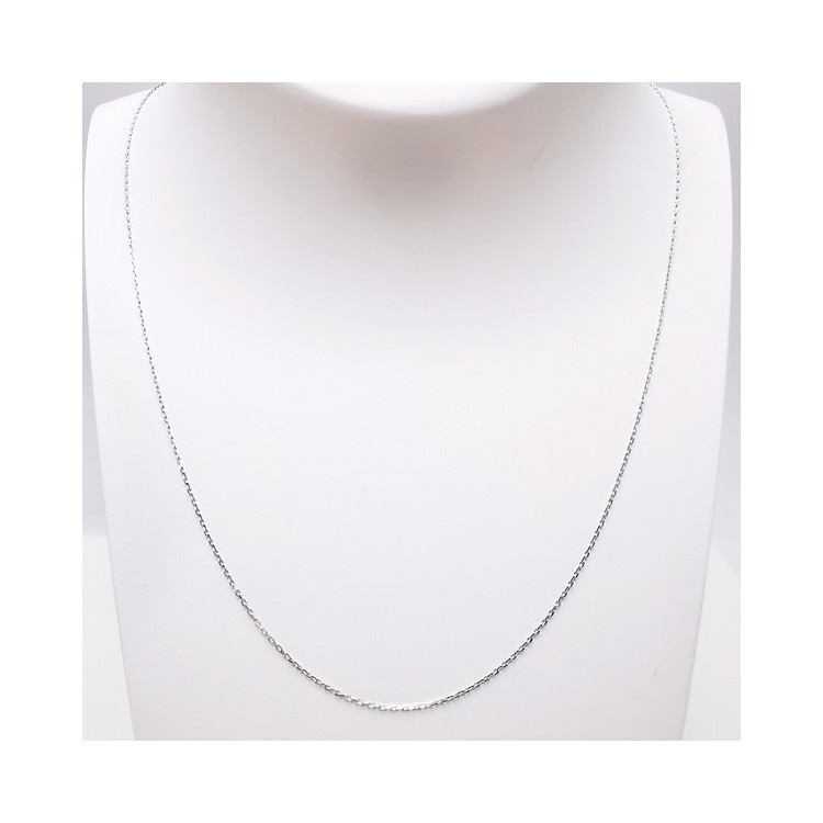 Chaîne 45 cm Or Blanc 750 - 18 carats Maille Forçat 1.20 Grammes