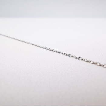 Chaîne 45 cm Or Blanc 750 - 18 carats Maille Forçat 1.20 Grammes