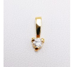 Pendentif Diamant 0.11 carat Or Jaune 750 - 18 carats