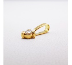 Pendentif Diamant 0.11 carat Or Jaune 750 - 18 carats
