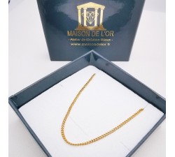 Chaine 45 cm Or Jaune 750 - 18 carats Maille Gourmette 3.35 grammes