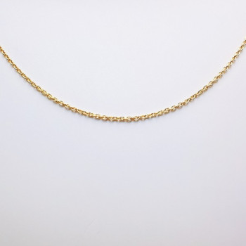 Chaîne 40 cm Or Jaune 750 - 18 carats Maille Forçat Rond 1.95 grammes