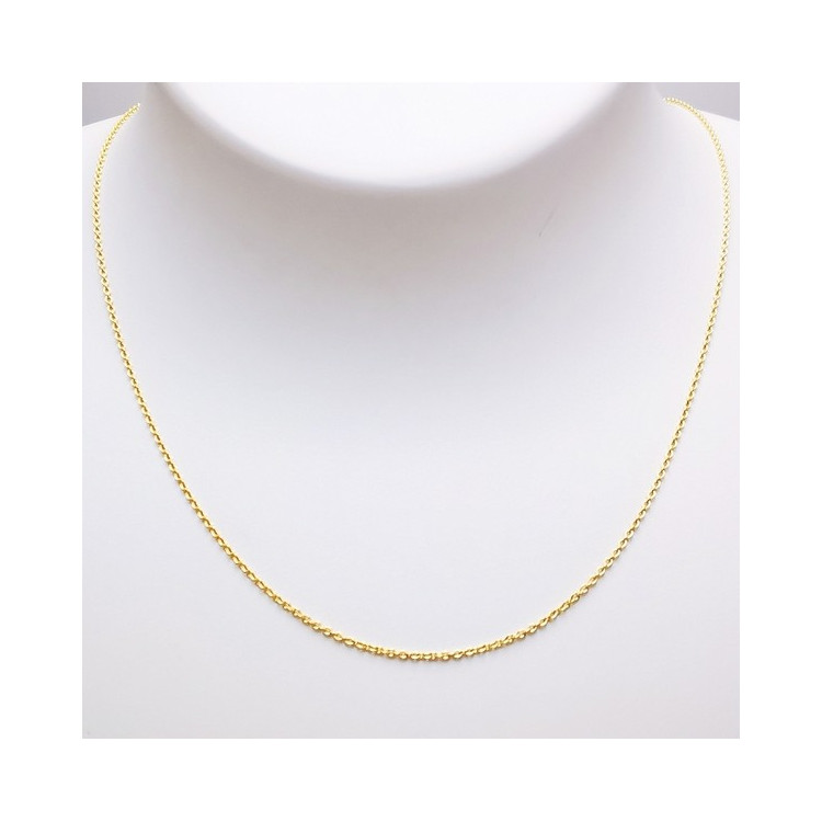 Chaîne 40 cm Or Jaune 750 - 18 carats Maille Forçat Rond 1.95 grammes