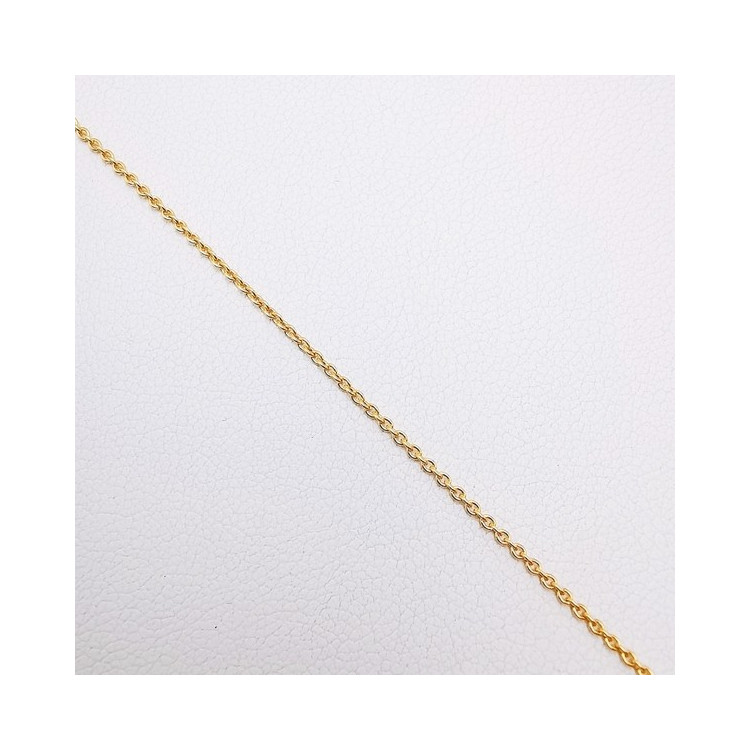Chaîne 40 cm Or Jaune 750 - 18 carats Maille Forçat Rond 1.95 grammes