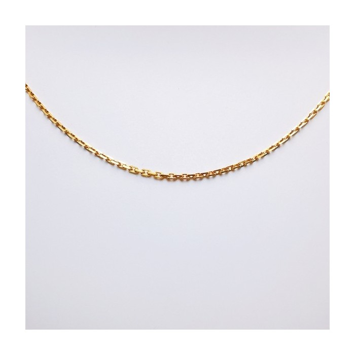 Chaîne 40 cm Or Jaune 750 - 18 carats Maille Forçat  2.50 grammes