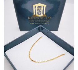 Chaîne 40 cm Or Jaune 750 - 18 carats Maille Forçat  2.50 grammes