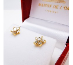 Boucles d'oreilles Lady Flower Diamants Or Jaune 750 - 18 carats