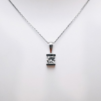 Pendentif Diamant 0.49 ct Or Blanc 750 - 18 carats