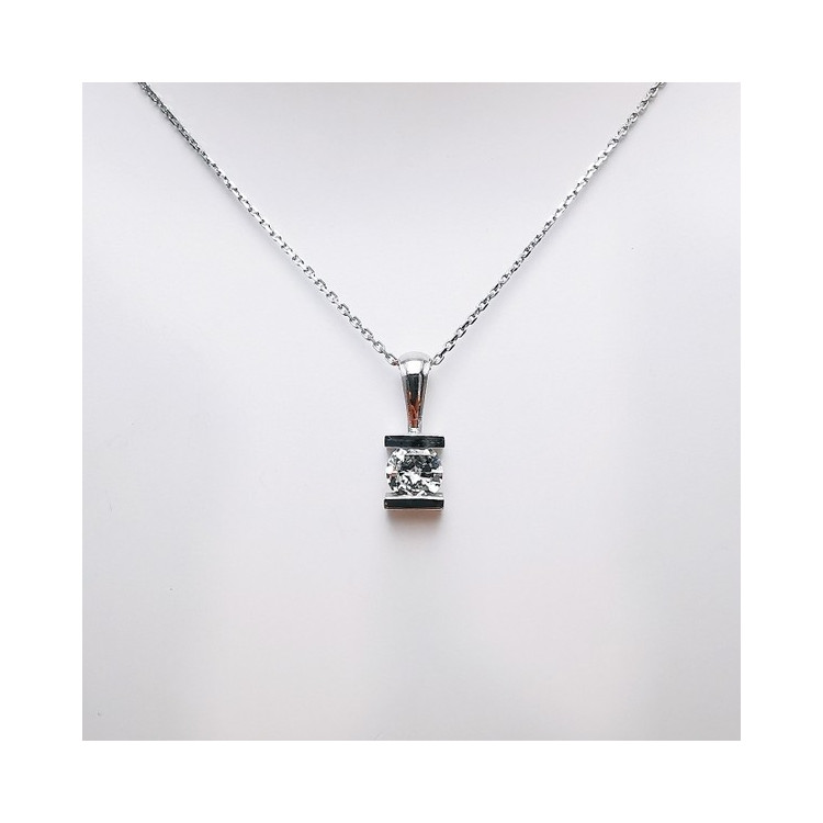 Pendentif Diamant 0.49 ct Or Blanc 750 - 18 carats