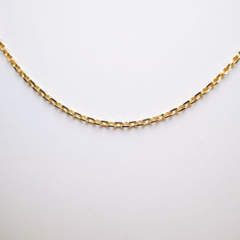 Chaîne 50 cm Or Jaune 750 - 18 carats Maille Forçat 6.50 grammes