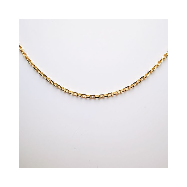 Chaîne 50 cm Or Jaune 750 - 18 carats Maille Forçat 6.50 grammes