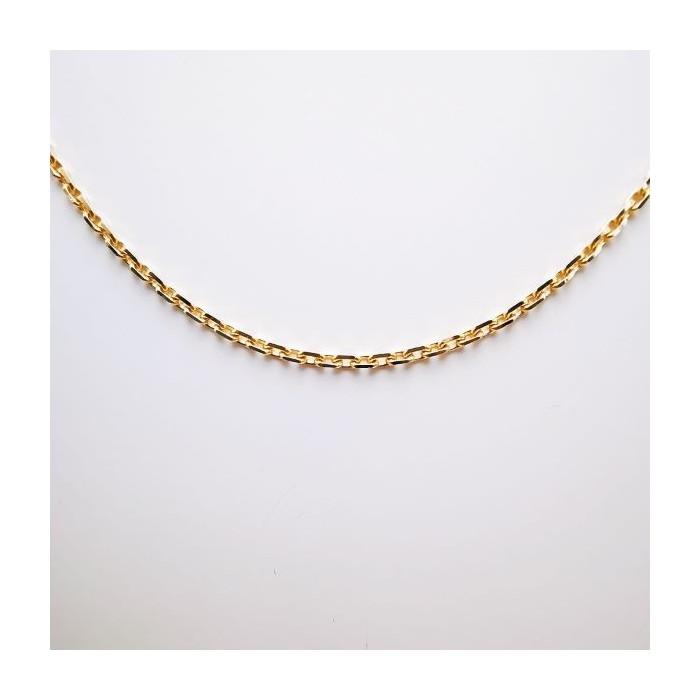 Chaîne 50 cm Or Jaune 750 - 18 carats Maille Forçat 6.50 grammes