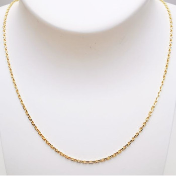 Chaîne 50 cm Or Jaune 750 - 18 carats Maille Forçat 6.50 grammes