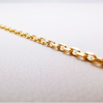 Chaîne 50 cm Or Jaune 750 - 18 carats Maille Forçat 6.50 grammes