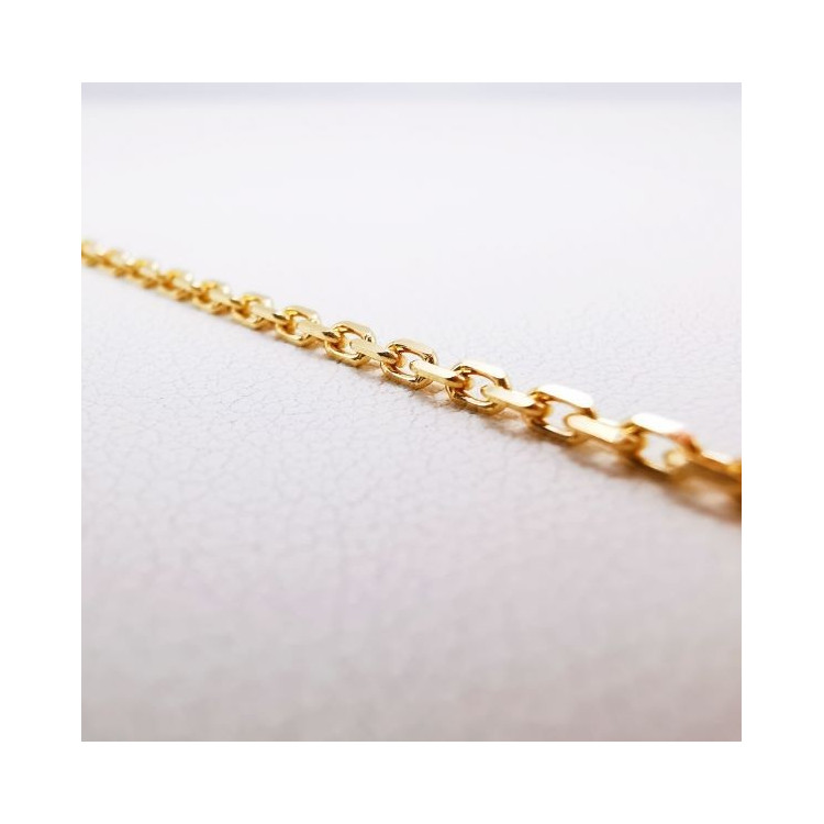 Chaîne 50 cm Or Jaune 750 - 18 carats Maille Forçat 6.50 grammes