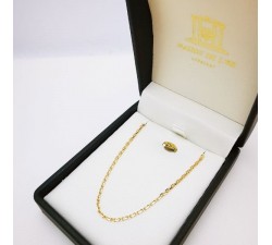 Chaîne 50 cm Or Jaune 750 - 18 carats Maille Forçat 6.50 grammes