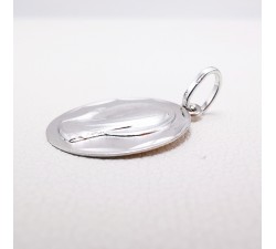 Médaille Vierge Or Blanc 750 - 18 carats