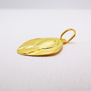 Pendentif Médaille Vierge Or Jaune 750 - 18 carats