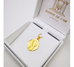 Médaille Vierge Or Jaune 750 - 18 carats