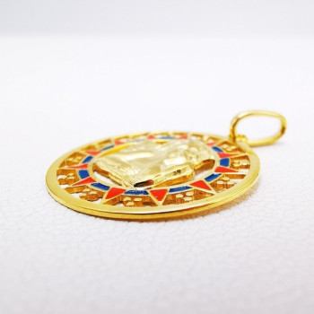 Pendentif Médaille Ange Or Jaune 750 - 18 carats