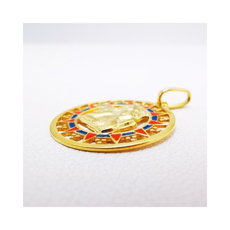 Pendentif Médaille Ange Or Jaune 750 - 18 carats