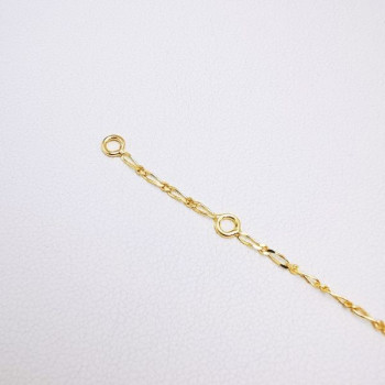 Gourmette bébé / enfant Maille Alternée Or Jaune 750 - 18 carats