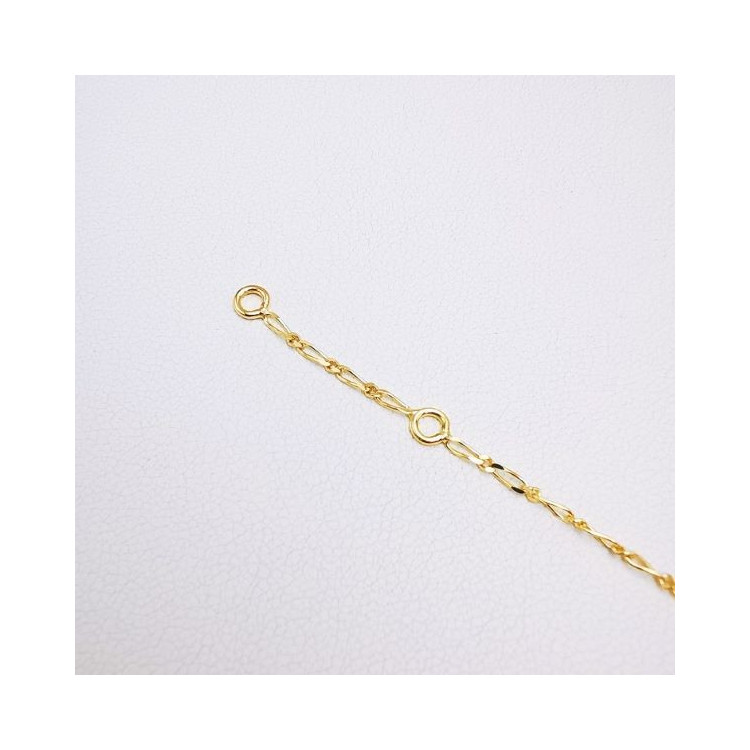 Gourmette bébé / enfant Maille Alternée Or Jaune 750 - 18 carats