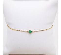 Bracelet Emeraude Or Jaune 750 - 18 carats