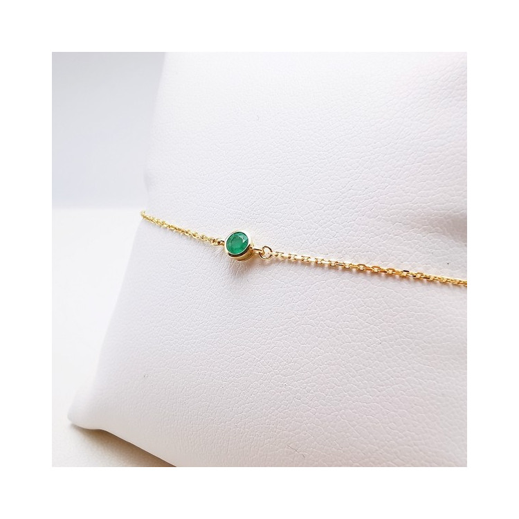 Bracelet Emeraude Or Jaune 750 - 18 carats