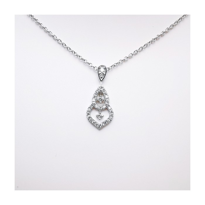 Collier Arabesque Diamants Or Blanc 750 - 18 carats