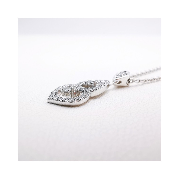 Collier Arabesque Diamants Or Blanc 750 - 18 carats