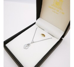 Collier Arabesque Diamants Or Blanc 750 - 18 carats
