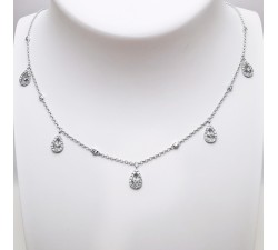 Collier Pampilles Diamants Or Blanc 750 - 18 carats