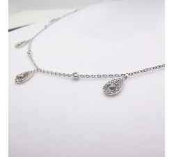 Collier Pampilles Diamants Or Blanc 750 - 18 carats