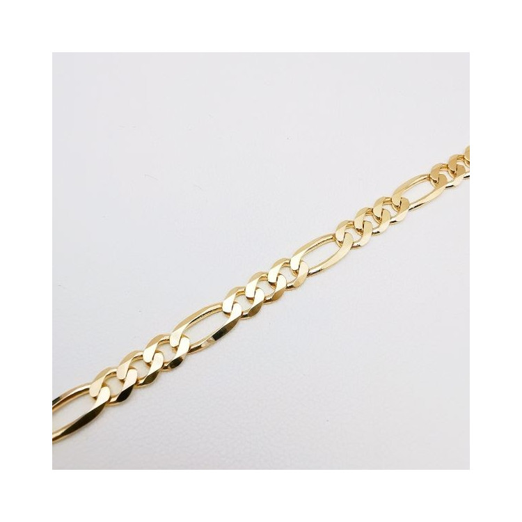 Bracelet Maille Alternée Or Jaune 750 - 18 carats