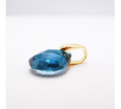 Pendentif Topaze Blue London Or Jaune 750 - 18 carats