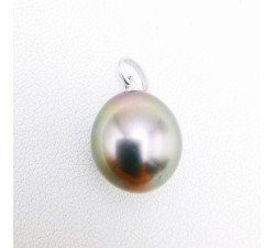 Pendentif Perle de Tahiti Or Blanc 750 - 18 carats