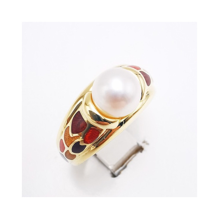 Bague Perle Or Jaune 750 - 18 carats (Bijou d'occasion)