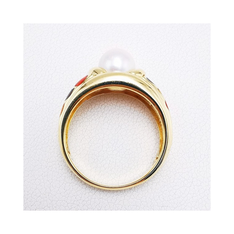 Bague Perle Or Jaune 750 - 18 carats (Bijou d'occasion)
