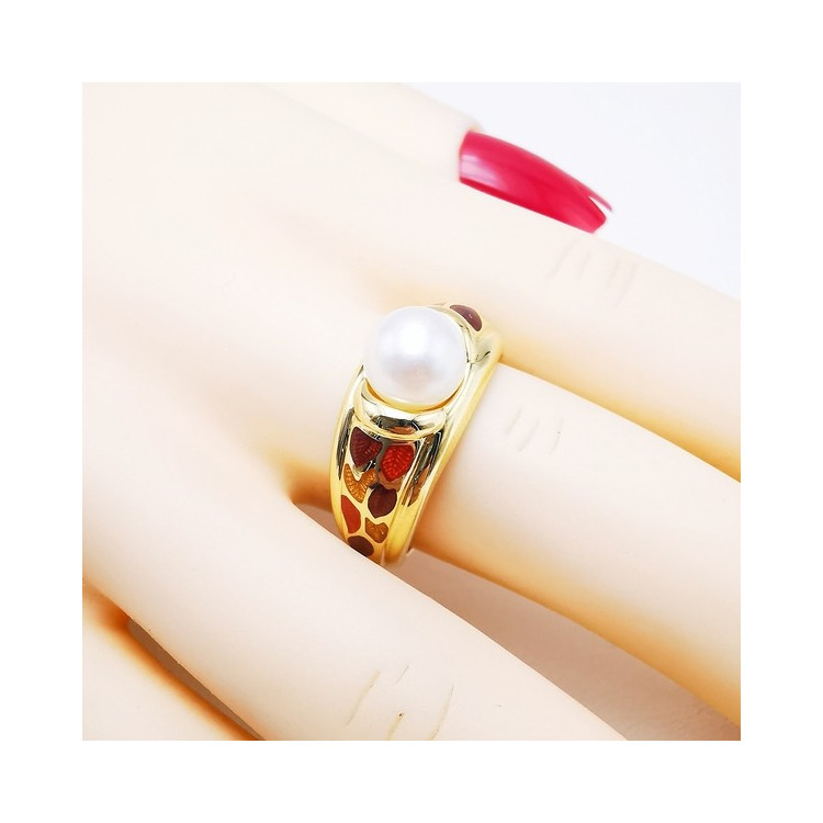 Bague Perle Or Jaune 750 - 18 carats (Bijou d'occasion)