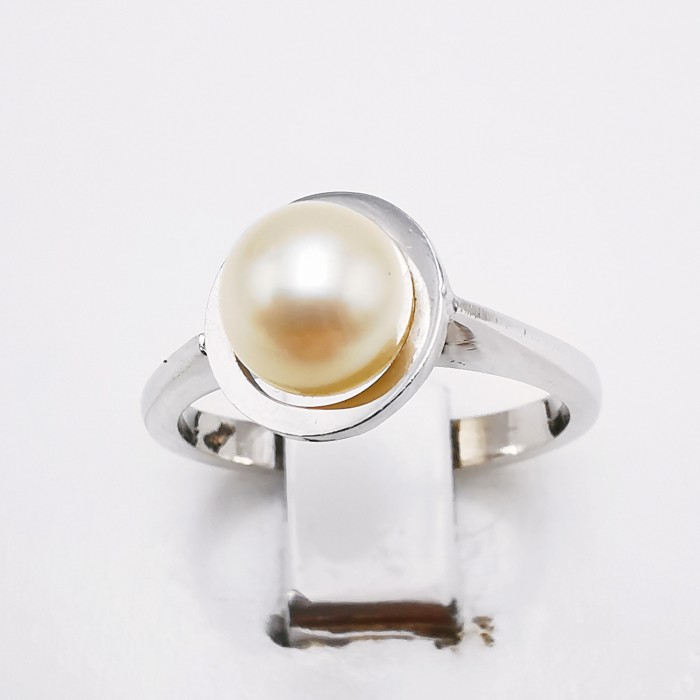 Bague Perle Or Blanc 750 - 18 carats (Bijou d'occasion)