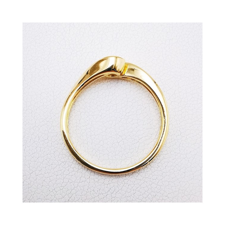 Bague Solitaire Diamant 0.10 ct Or Jaune 750 - 18 carats (Bijou d'Occasion)