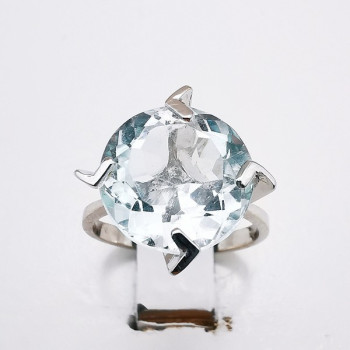 Bague Aigue Marine Or Blanc 750 - 18 carats (Bijou d'occasion)