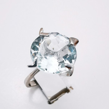 Bague Aigue Marine Or Blanc 750 - 18 carats (Bijou d'occasion)